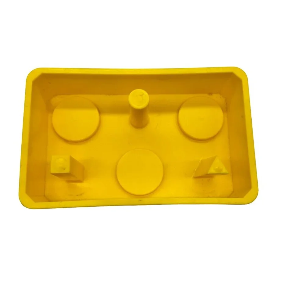 Vintage A Child Guidance Toy Sewing Basket Shape Sorter Box With Colorful Pieces